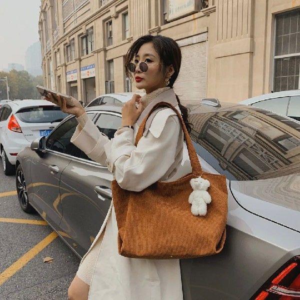 Corduroy Bag Handbags For Women Shoulder Bags Female Soft