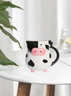 Ceramic Cow Mug Multipurpose Professional Stable Breakfast
