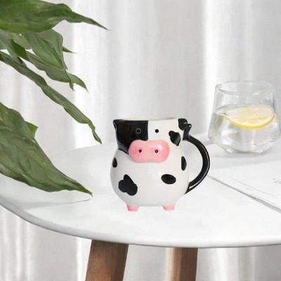 Ceramic Cow Mug Multipurpose Professional Stable Breakfast