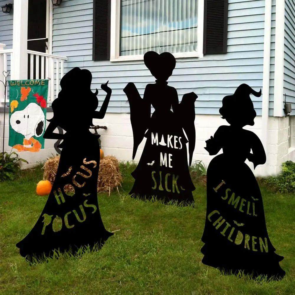 1/3PCS Halloween Decorations Outdoor Extra Large Black Witch