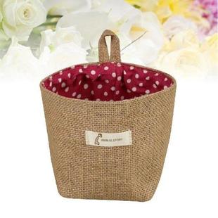 Storage Jute Small Sacks Basket Little Hanging Striped