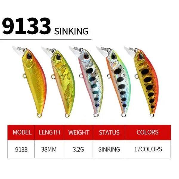 48mm/50mm Sinking Minnow Lure Hard Bait Wobblers Minnow