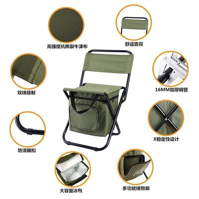 Folding chair with storage bag with backrest折叠椅迷彩