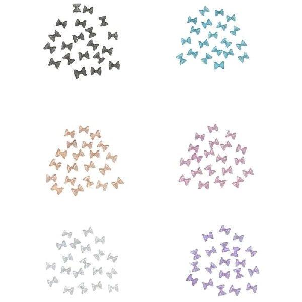 50x Bowknot Resin 3D Bow for Acrylic Nails