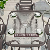 沃特曼阳台桌椅户外庭院休闲餐桌庭院北欧椅 150cm水纹方桌