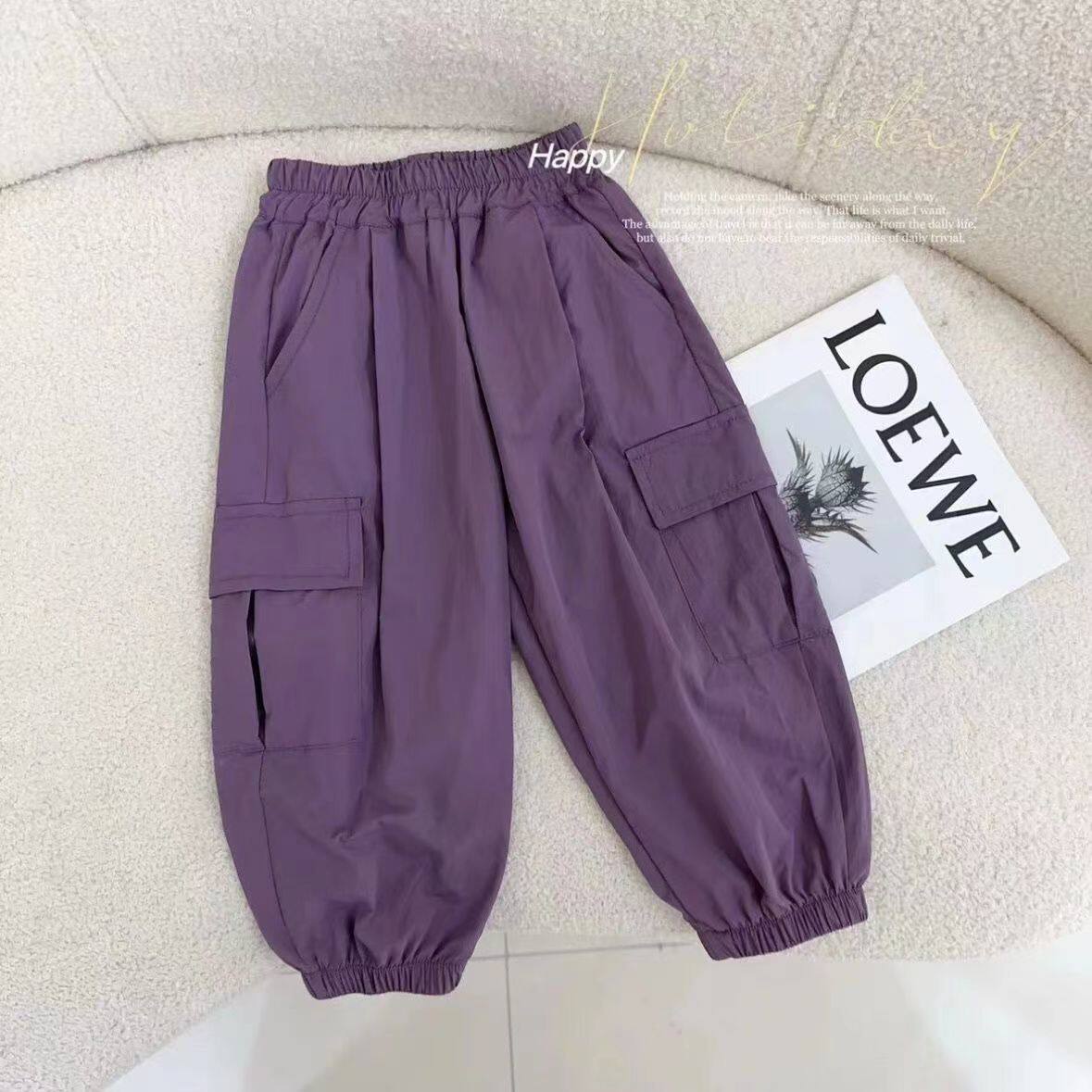 厂家现货！！！！！女童春秋工装裤洋气宽松束脚休闲裤潮中大童裤