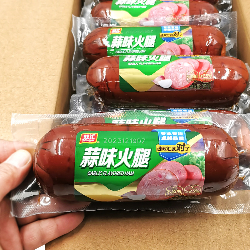 双汇蒜味火腿380克蒜味肠蒜香香肠蒜蓉肠大根粗火腿肠即食炒菜用