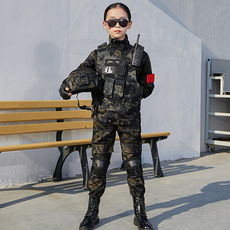 儿童迷彩服套装特种兵男童透气