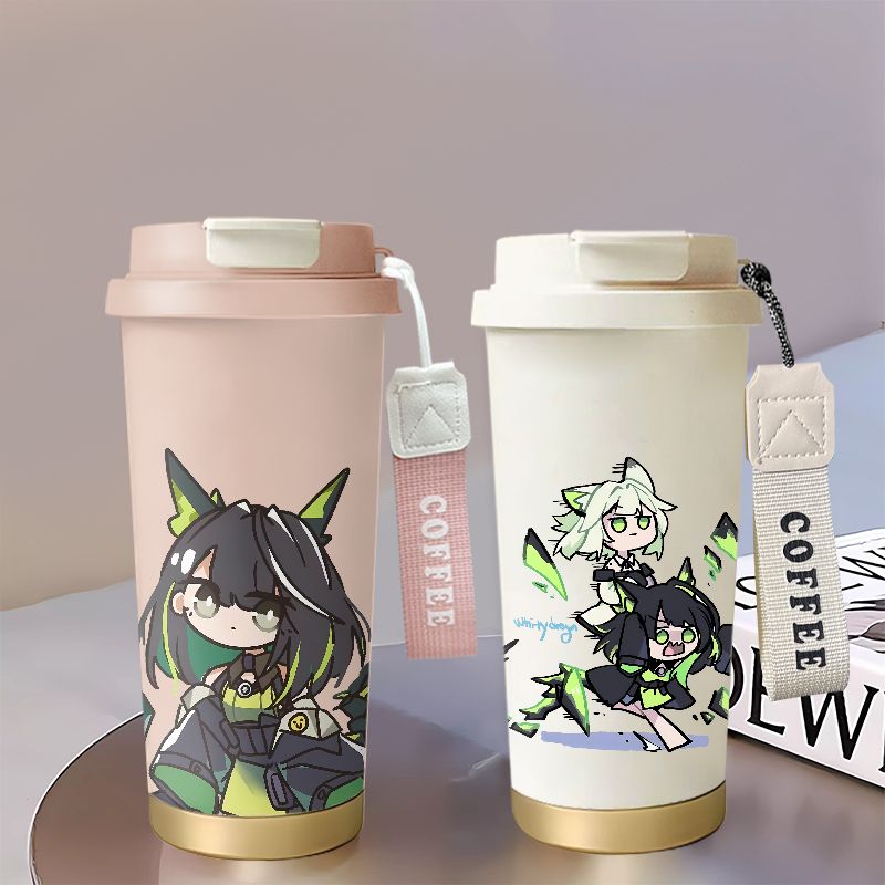 明日方舟mon3tr凯尔希保温水杯便携内胆316不锈钢保冷双饮咖啡杯