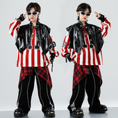 儿童街舞服装 嘻哈风炸街男童酷帅舞蹈服少儿hiphop女童街舞演出服