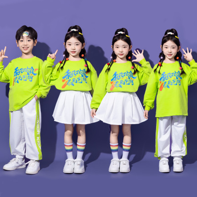 儿童啦啦队演出服秋季运动会服装