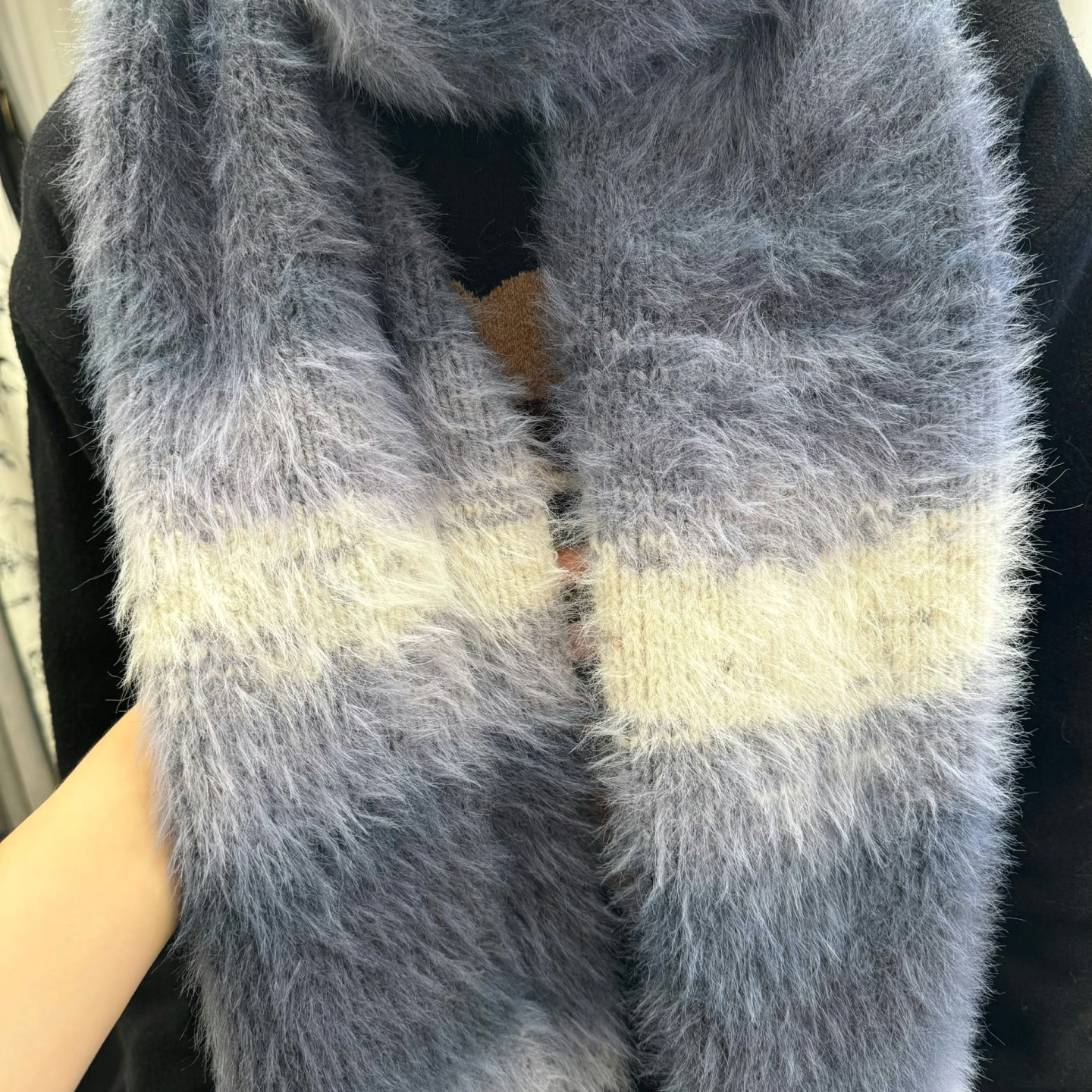 雪宝同款围巾手工编织DIY材料包