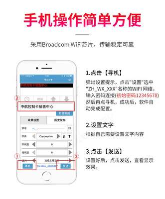 。LED显示屏控制卡中航无线Wifi卡ZH-Wn室外广告滚动屏WmWCW0W2W3