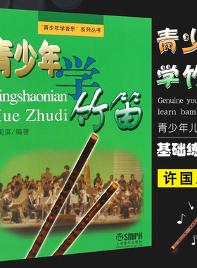 正版青少年学竹笛入门及演奏
