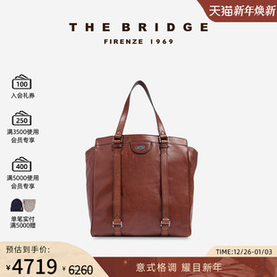 复古大容量通勤托特包 桥牌FABIO系列牛皮植鞣工艺男士 The Bridge