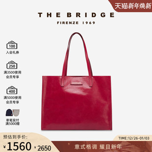 The 桥牌MIRRA系列手工牛皮植鞣工艺通勤女士托特包单肩包 Bridge