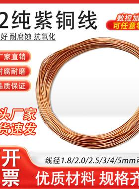 TP2紫铜毛细管2/2.5/3/4/5mm冰箱冰柜毛细管紫铜毛细管空调紫铜管