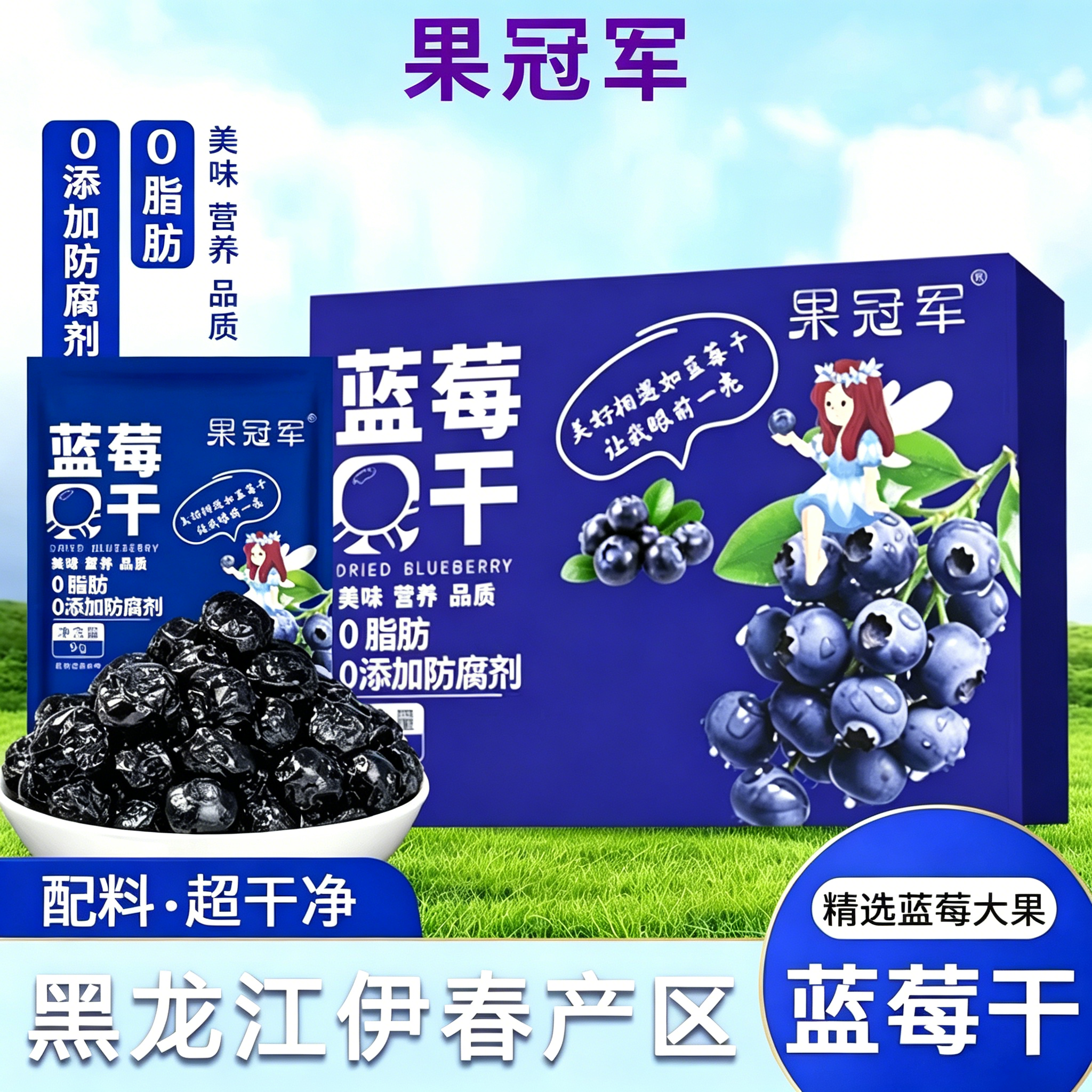 【官方正品】果冠军蓝莓果干