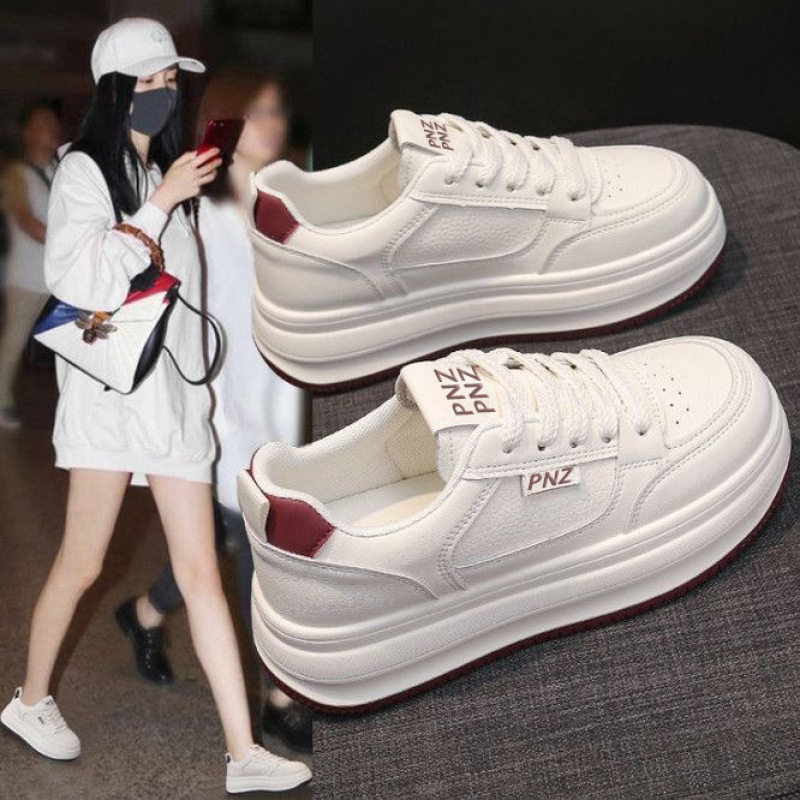春季新款女鞋透气小白鞋子女韩版百搭厚底运动鞋休闲板鞋潮鞋B309