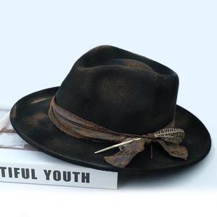 Hat Distressed Jazz Finish 毛呢毡礼帽 Paint