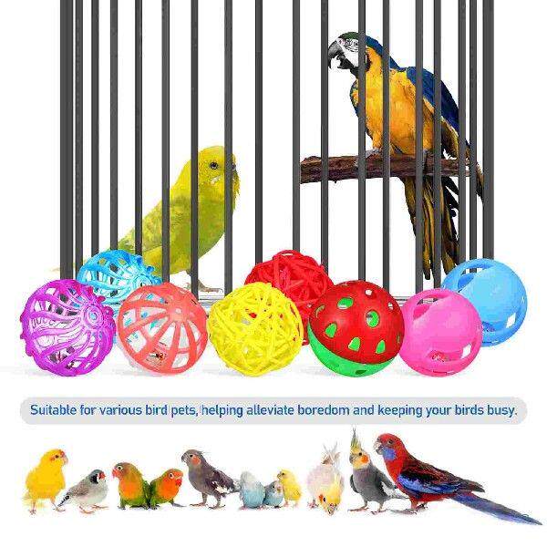 12 Pcs Bird Toy Ball Parrot Chew Toys Chewing Training