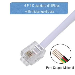 Wire Telephone 6FT Curved Phon RJ9 Landline Coiled