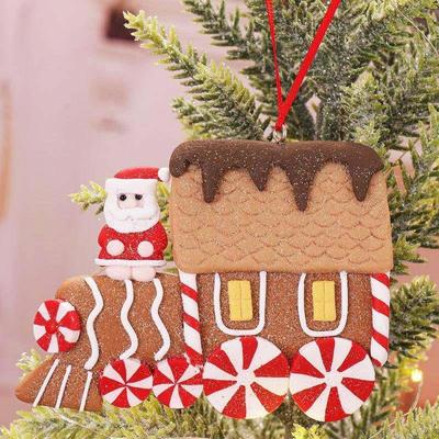 Christmas tree decoration car polymer clay pendant圣诞树挂饰