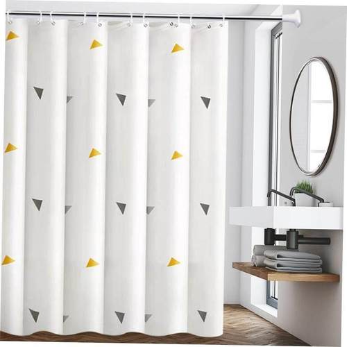The bathroom shower curtain checkered PEVA Environmental