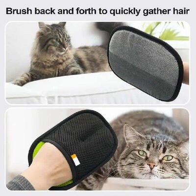 Pet Hair Remover Cat Grooming Gloves Lint Cleaner Portable
