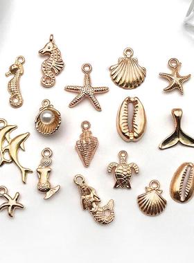 Starfish Charms Shell Pendant Necklace Bracelet Accessories