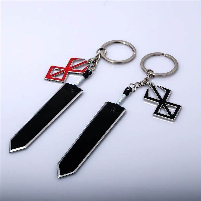 Game Berserk Guts Sword Keychain Black Swordsman Guts Dragon