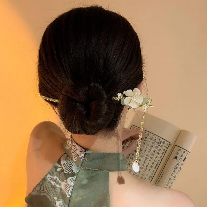 Retro Chinese Style Tassel Hair Clip For Women Hair Stick