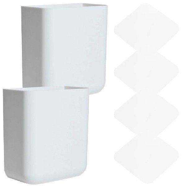 2pcs Wall Mounted Storage Box Adhesive Organizer for Remote