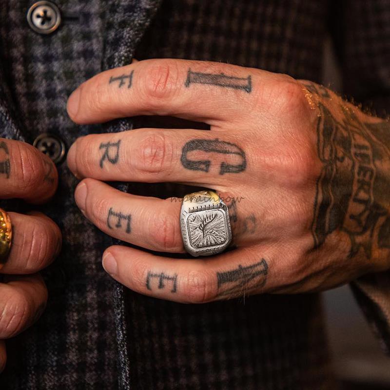 Bald Eagle Signet Ring For Men Gold Plated Bird Stamp Bird R