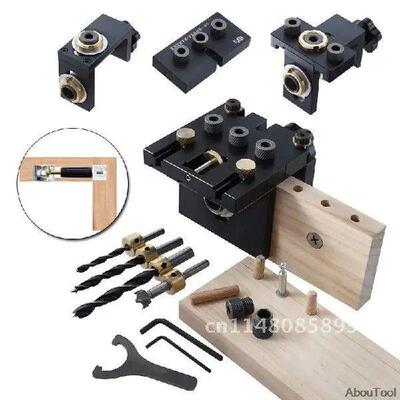 Adjustable Doweling Jig Kit Woodworking 3 In 1 Pocket Hole