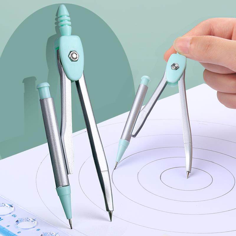 7Pcs/Set Ruler Compass with Metal box Geometry Maths Drawing