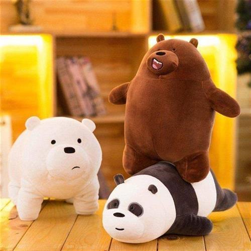 we bare bear doll naked bear stuffed toy polar bear hug pill