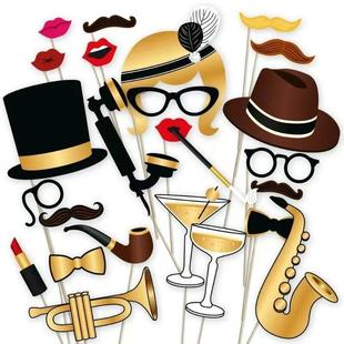 Handheld Photo Props Creative and Party Bride Groom Wedding