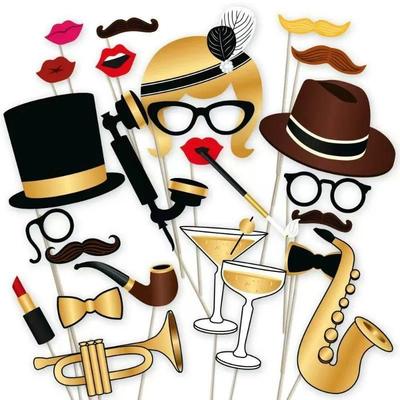 Creative Wedding Party Handheld Photo Props Bride and Groom