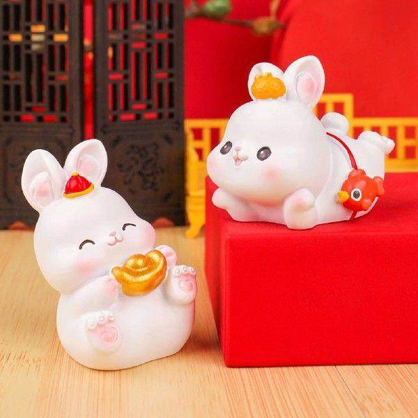 Cute Rabbit sSend Blessing Car Decoration Creative Cute