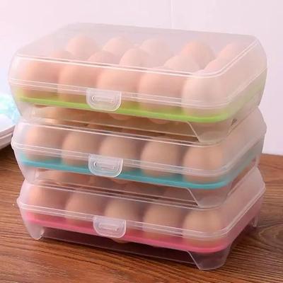Egg Tray Holder Storage Box Container Organizer Bin With Lid