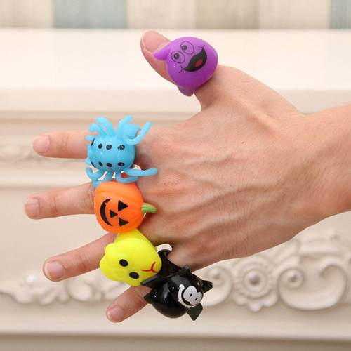 Halloween gift Dance party finger lights light up toy rings