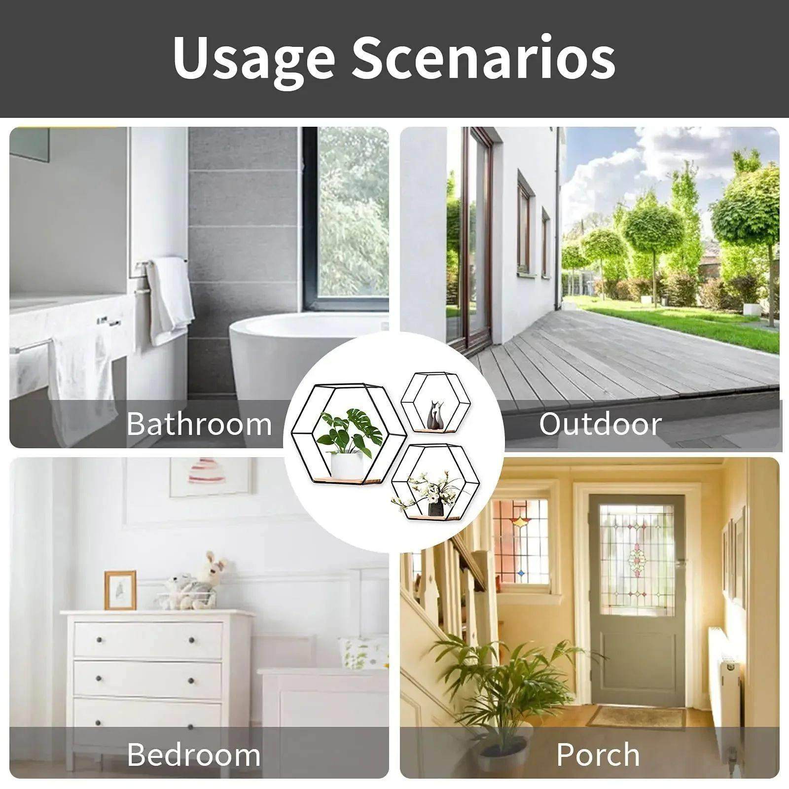 Floating Wall Shelf Sundries Storage Holder Living Room Home