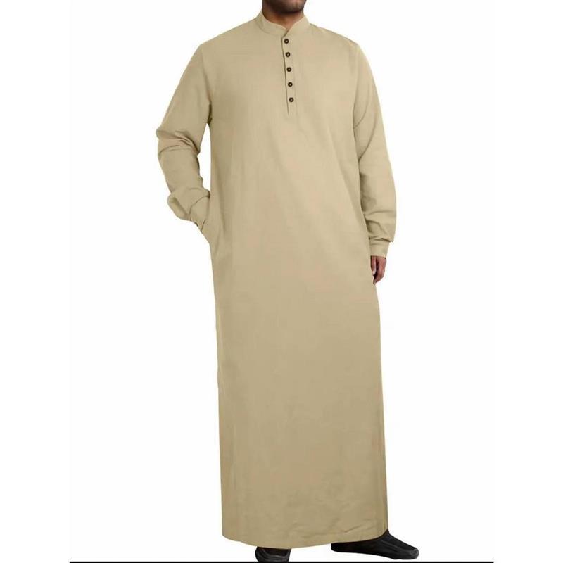 Muslim shirt long robe for men Thobe Dress caftan 宽松长袍衫