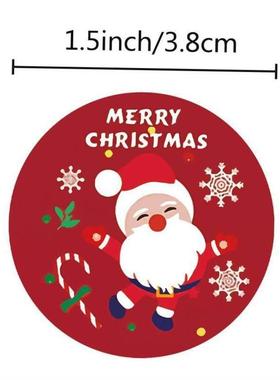 Christmas sticker roll 3.8cm gift box Sealing label decorate