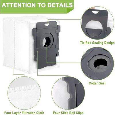 12pcs Vacuum Bags Replacement for IRobot Roomba I1+ I2+ I3+