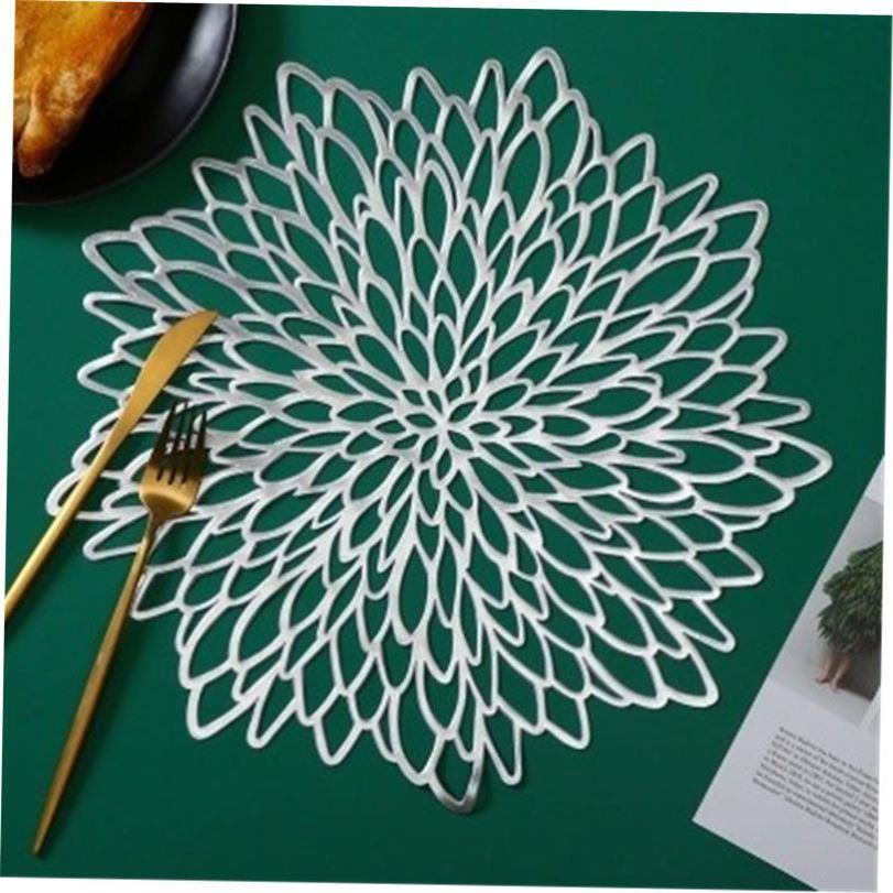 PVC placemat hibiscus flower table mat non-slip insulation