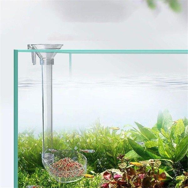 Aquarium Feeding Tube Dish Bowl for FishTank with Clear