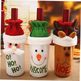 wine scarf bottle cover 酒瓶套 Christmas decoration hat