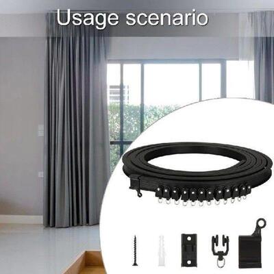 Bendable 5 Meter Curtain Track with Accessories Set for